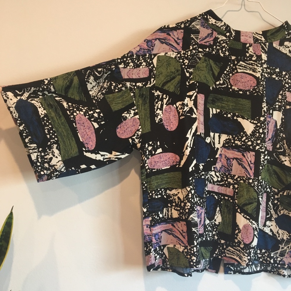 SZ S / M Numph Viscose Printed Kimono Blouse